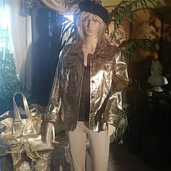 Birch Hill Jackets & Blazers - Birch Hill *FINAL SALE ***NEW**Metallic faux python jacket.💋